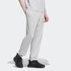 Adidas Knitted Sweatpants Men's Solid Light Gray Moderate Cuffed Pants IP3927