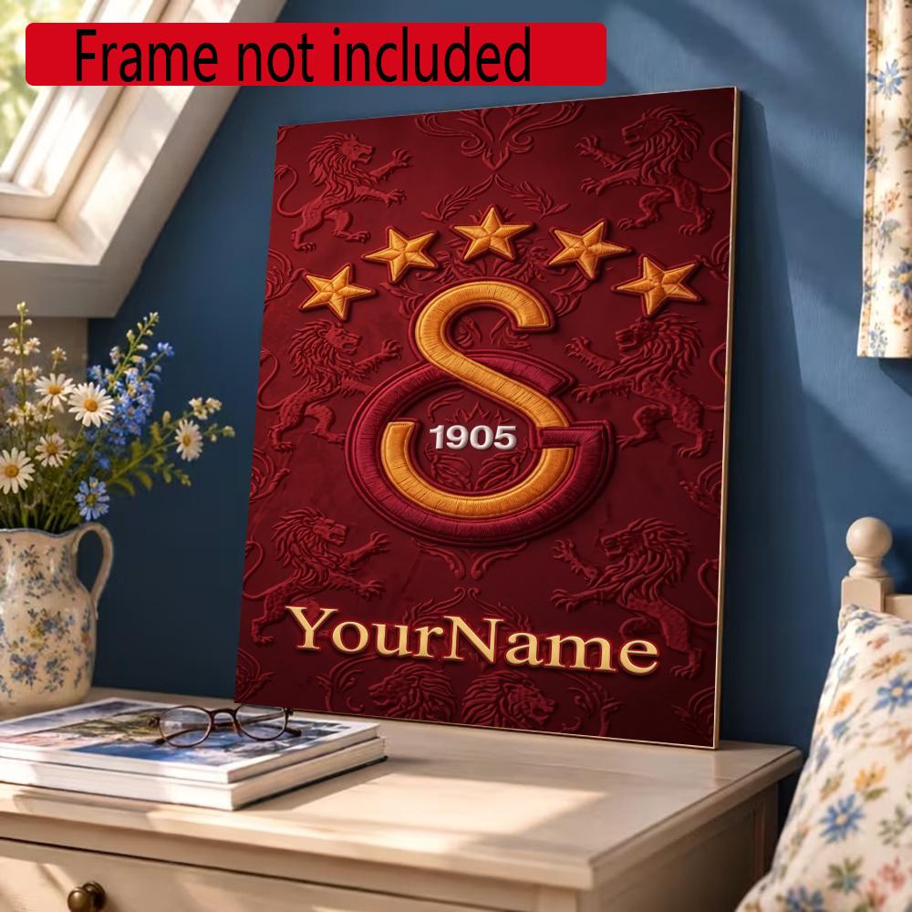 Galatasaray Customize Text Diamond Painting Round Diamond Mosaic Suitable For Beginners Diamond Painting Rhinestones Gift Frameless
