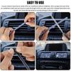 10pcs Car Vent Outlet Trim Car Air Conditioner Trim Rhinestones Bling Car Interior Air Vent Trim Strip Air Outlet Decoration