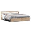 VidaXL Cadre de lit avec tête de lit 180x200 cm bois de pin massif, lit, cadre de lit en bois massif, meuble de chambre à 3306742
