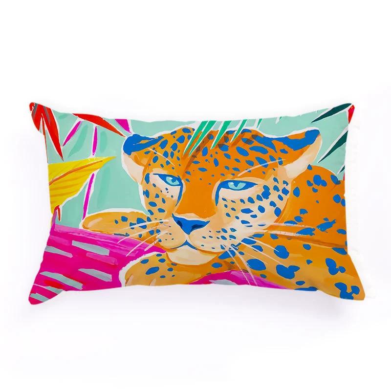 30*50cm Cartoon Leopard Pillow Cover Cute Colorful Cheetah Pattern Cushions Cover Home Car Sofa Decoration Pillowcase