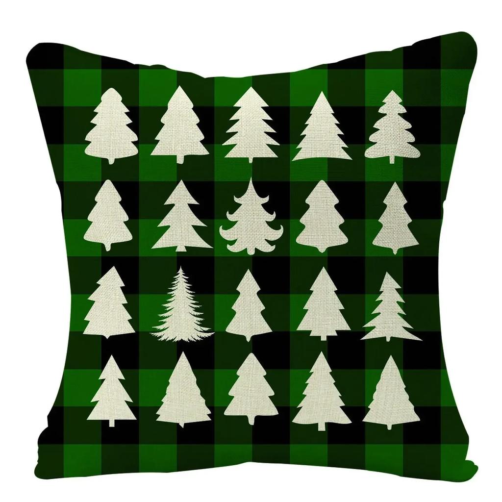 2022 Merry Christmas Home Decor Cushion Cover 45x45cm Cute Animals Cartoon Printed Throw Pillow Cover Xmas Decorative Pillowcase