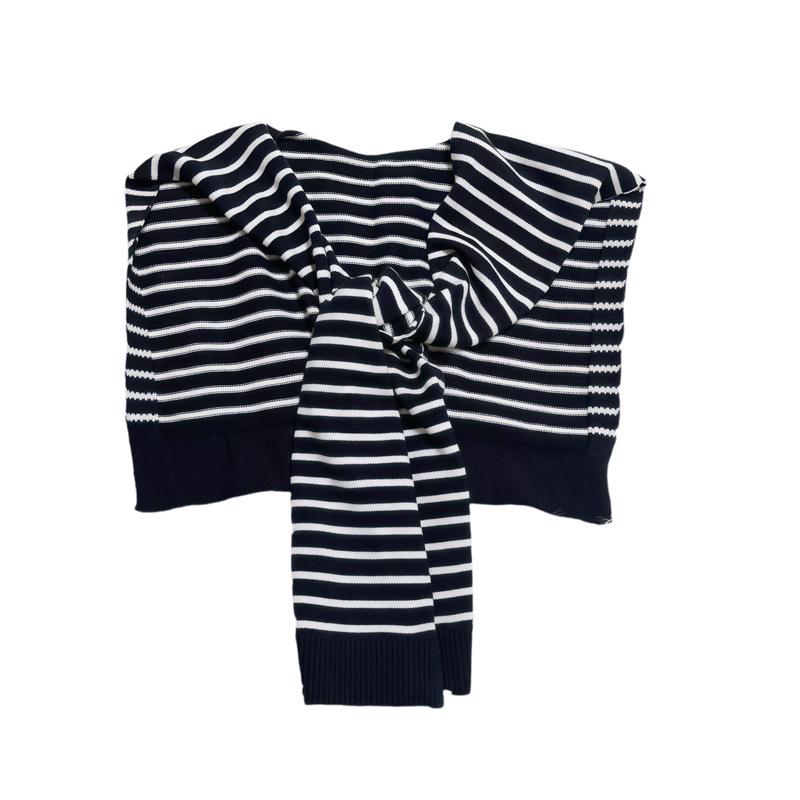 Korean Striped Shawl for Women - Lightweight Knit Cardigan for Spring, Summer, and Autumn; Ideal for Air-Conditioned Rooms