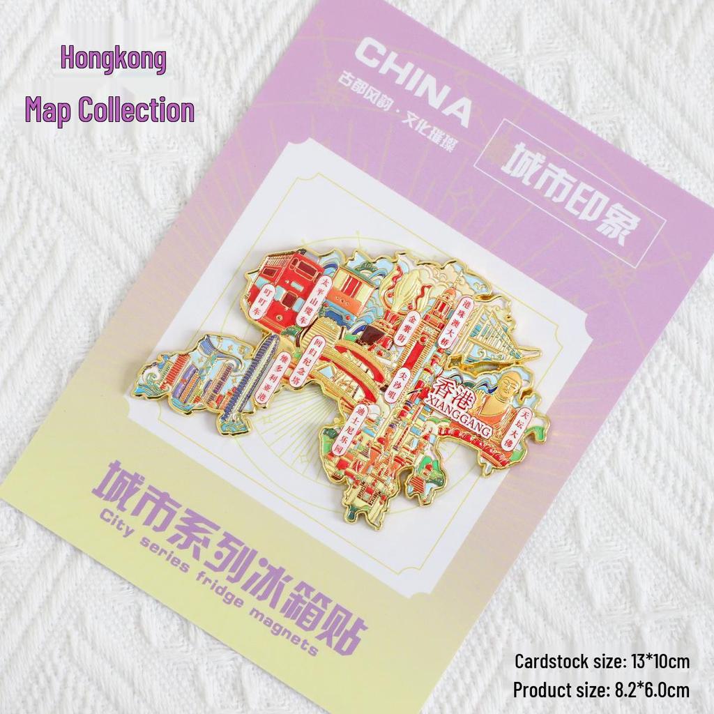 Taiwan Kultureller Metall Kühlschrankmagnet: Austernomelett, Taipei 101 & Jiufen Souvenir