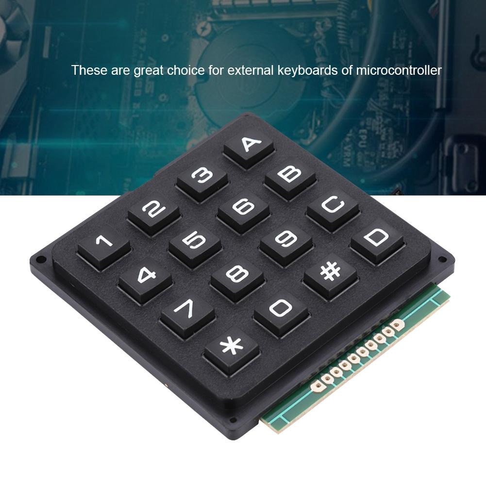 Keyboard Modules with 16 Keys 4x4 Push Buttons External Keypad for MCU