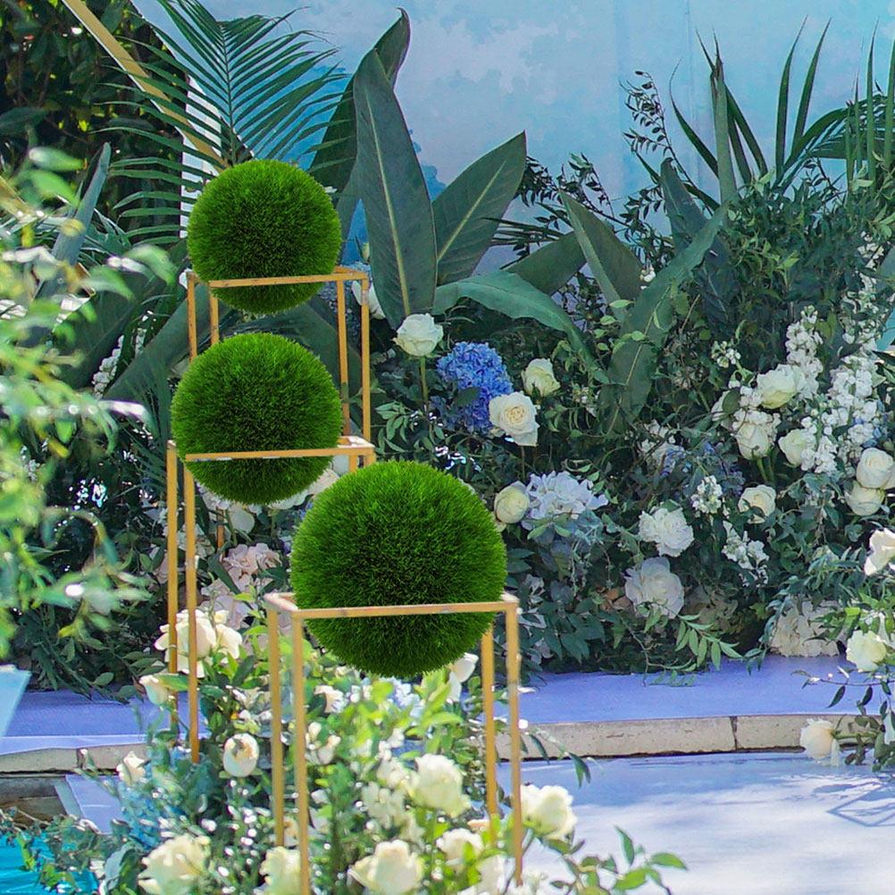 

3Pcs Artificial Plant Topiary Ball Support Cage Plastic Flower Frame Rack Shelf Holder for Garden Backyard Decor Outdoor 10X10X10CM