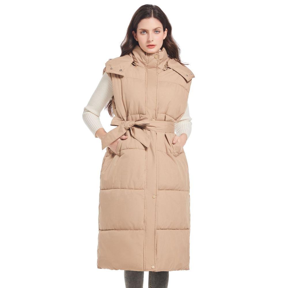 Women's Winter Down-Cotton Vest – Mid-Length Vest, Hooded Outerwear Vest and Outer-Wear Padded Vest