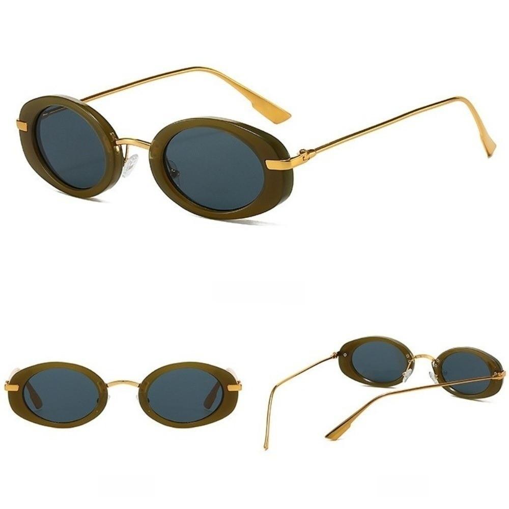 Small Frame Retro Oval Sunglasses Vintage UV Protection Sunglasses  Men Use