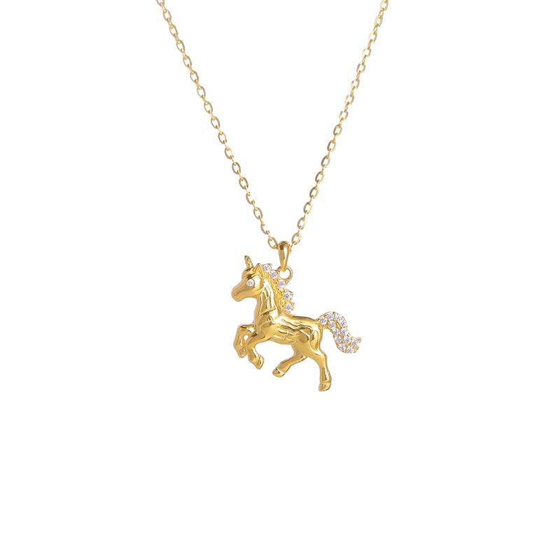 Elegant S925 Sterling Silver Unicorn Zodiac Necklace - High-End Luxury Pendant