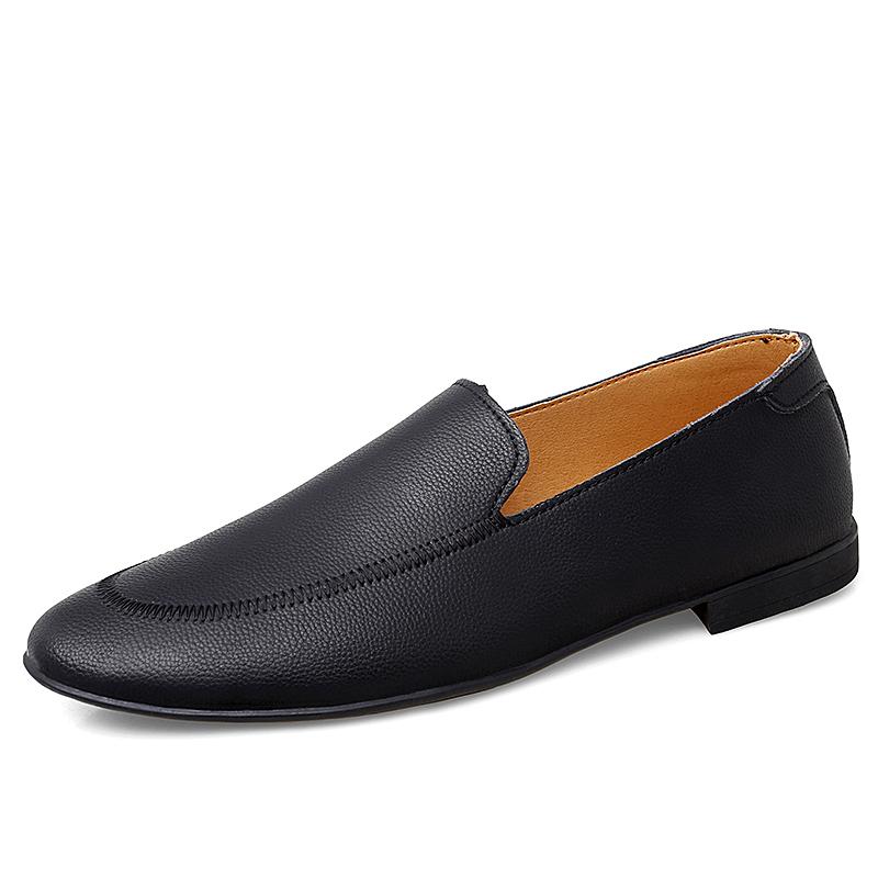 

Comfortable Slip-On Casual Shoes High Quality New Men s Loafers Lightweight Flats Driving Shoes for Men Non-Slip Walking Shoes 45 чёрный