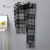 Scarves Men Scarf British Style Classic Plaid Fringed Tassels Soft Keep Warm Faux Cashmere Autumn Winter Adults Long for Riding