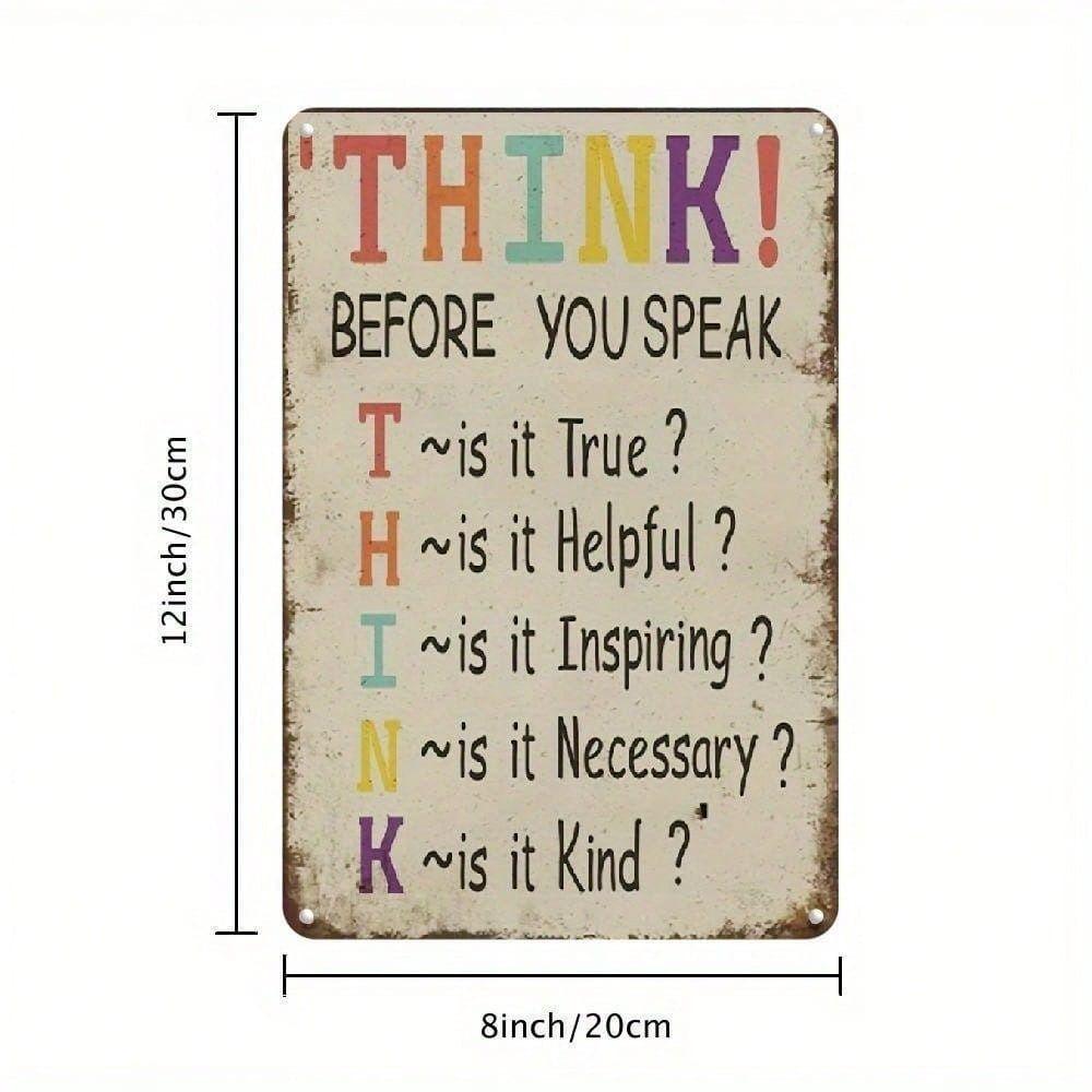 Vintage Metal Poster Office Wall Decor Motivational Quote Tin Sign