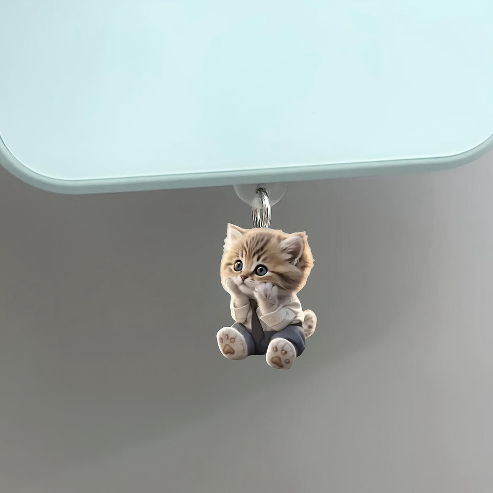 

Милые заглушки в виде кошачьих лапок для подвешивания телефона, декоративный кулон, универсальная заглушка от пыли для телефона For iPhone5-14