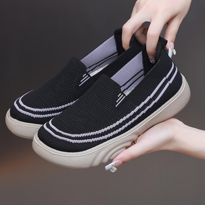 Spring and Autumn new women's shoes fashionable and casual one-pedal mother shoes lightweight thick-soled non-slip comfortable walking shoes