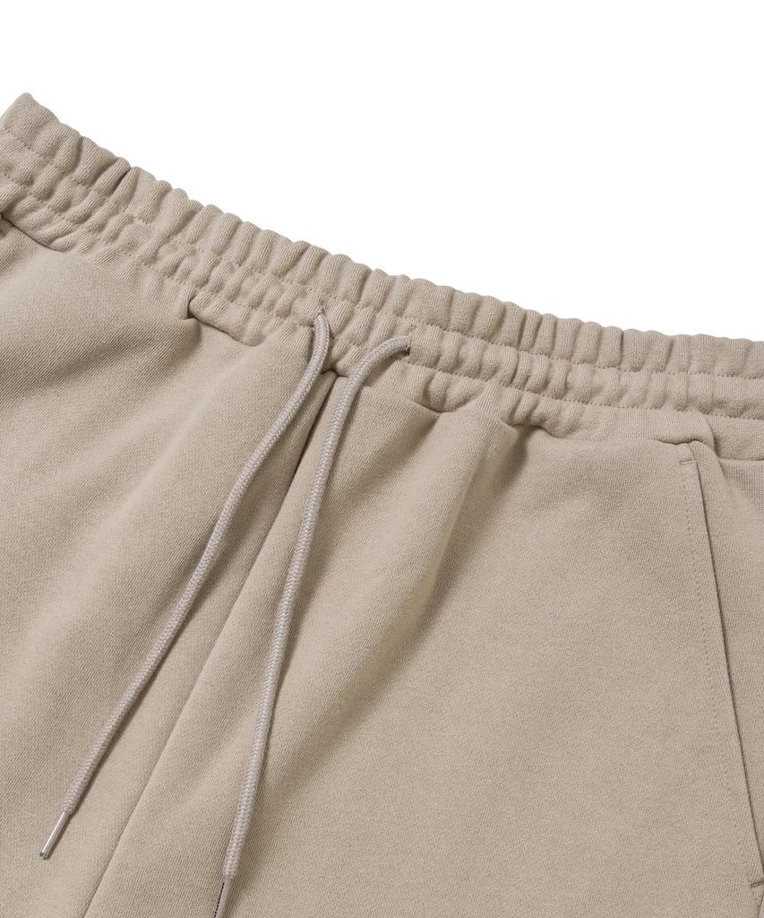 Brown Bless Tag Sweat Pants - Beige