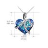 I Love You Forever "Crystal Heart Pendant Necklaces Woman Crystal Choker Necklace