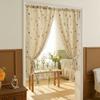 Japanese Door Curtain Linen Bedroom High-End Blocking Curtain Kitchen Partition Curtain Wheat Ear Embroidery Curtain Cotton And Linen Texture