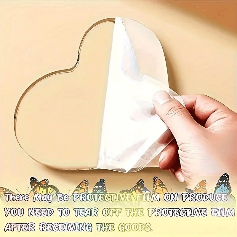 2D Flat, St. Patrick's Day Heart Shaped Acrylic Desktop Decoration, Leprechams&Shamrocks Pattern Design, Suitable for Wall Decoration, Porch, Room, Vi