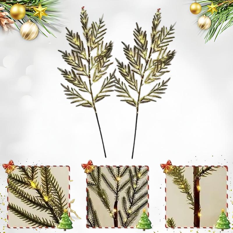 Önceden Işıklı Çam Dalları, Önceden Işıklı Norfolk Çamı Dalları, Işıklı Norfolk Çamı Dalları, Kendin Yap Çelenkler İçin, Vazo Dolguları