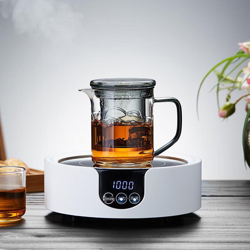 Meisini Glass Tea Infuser Cup with Lid & Handle