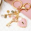 Handmade Luxury Charm Pearl-Tassel Love Pendant Cute Rhinestone Sweet Creative Bag Accessory Bag Charm