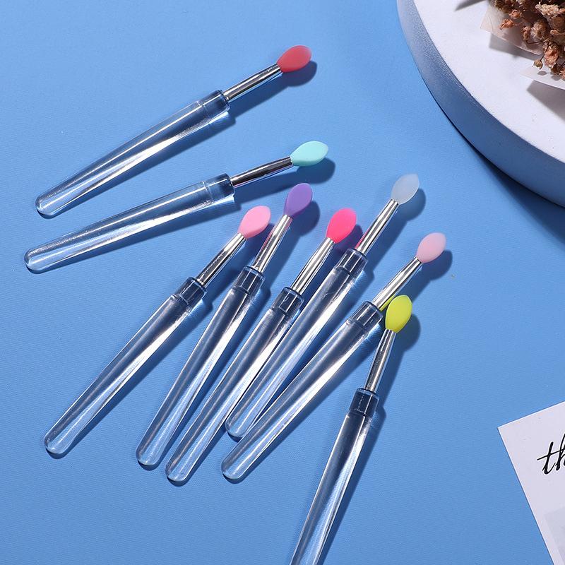 Nail Arts Silicone Applicator Sticks Reusable Chrome Glitter Applying Manicure Tool  Easy-Daub Pigment Silicone Nail Brush