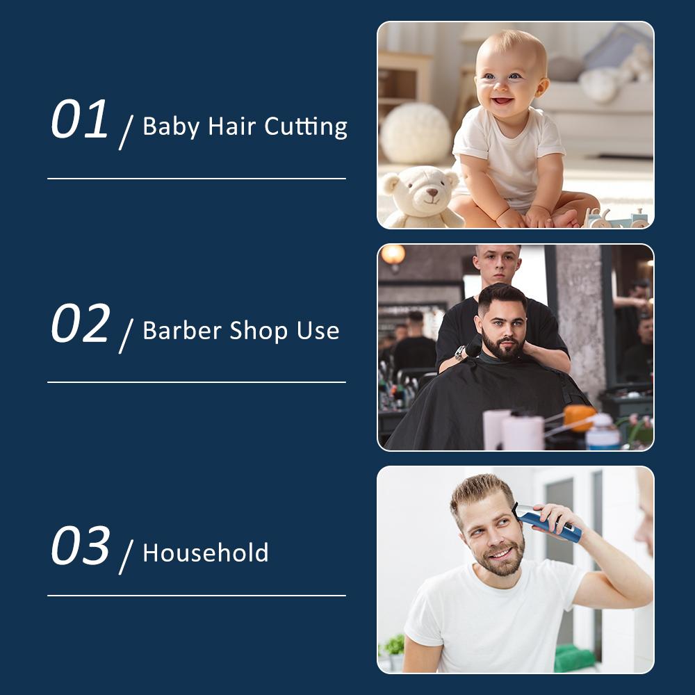 Men's Electric Hair Clipper Cordless Beard Trimmer Cutting Machine Detachable Blade Hair Trimmer  Detachable Blad Rechargeable