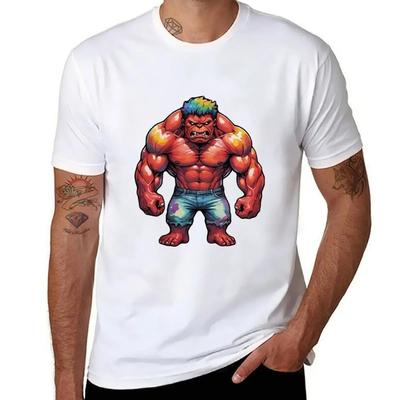 T-shirt Hulk Rouge T-shirt à manches courtes costumes amusants t-shirts graphiques de basket-ball vêtements t-shirts vintage pour hommes