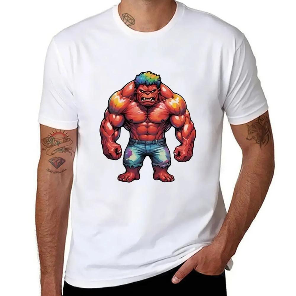 Red Hulk T-Shirt Short sleeve tee funny costumes basketball graphic tees clothes mens vintage t shirts