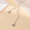 Banyan Tree Silver Paper Airplane Tassel Earrings: Simple, Nostalgic & Trendy Design
