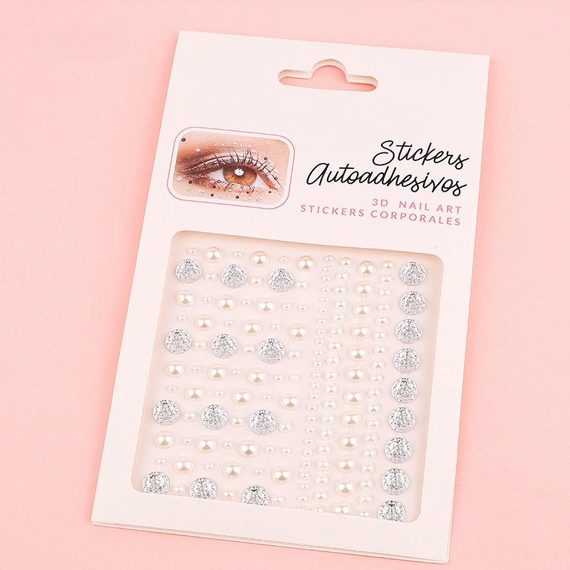 Diamond Eyebrow Tattoo Sticker Glitter Eyeliner Eyebrow Makeup Face Eyes Temporary Tattoo Rock Rhinestone 3D Eyeliner Stickers