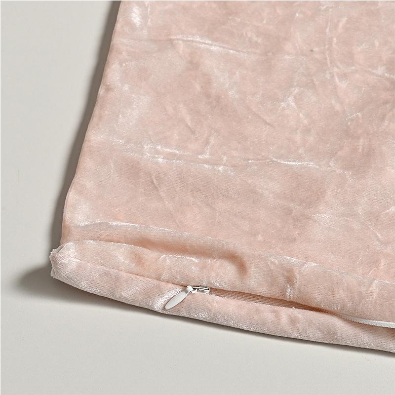 1Pc Solid Color Square Cushion Cover Sofa Cushion Cover Diamondmax Velvet Pillow Cover (without Pillow Core)