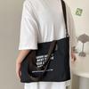 Korean Style Large Capacity Canvas Tote & Crossbody Bag for Women - Trendy Student Handbag
