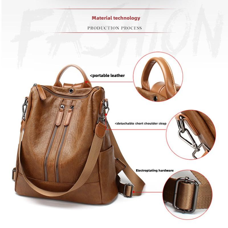 Backpack Women's Korean Version Bag Women's Travel Bag Casual Dual-purpose Backpack Trendy Women's Backpack