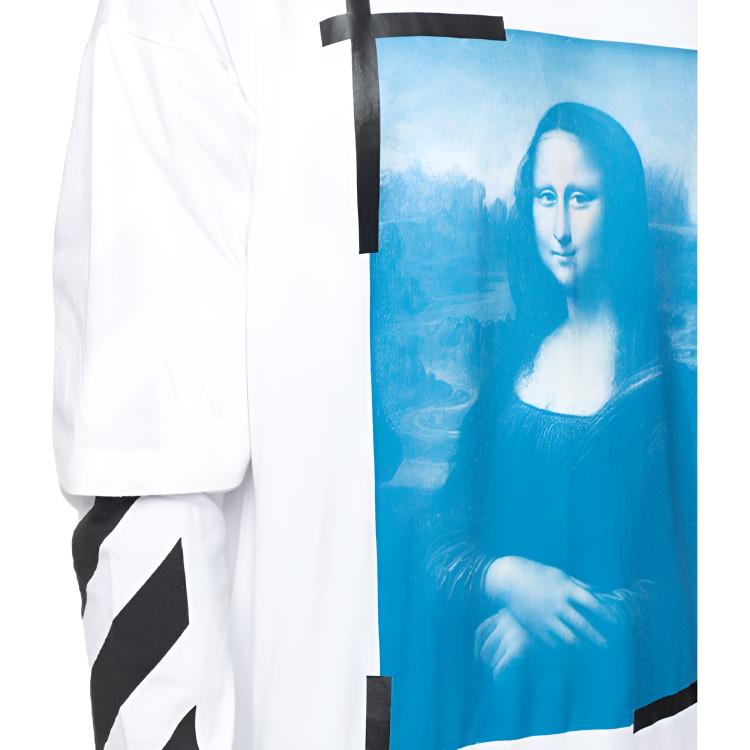 Off-White Ss21 Pattern Print Long-Sleeve T-Shirt Men Tops White OMAB022R21JER0010110