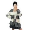 New TB Knitted Striped Four-bar Men's and Women's Casual V-neck High-end Versatile Cardigan Jacket