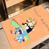 Bluey Customize Text Floor Mat Suitable for Bedrooms Living Rooms Dining Room Balcony Antislip Carpet Anime Office Decor
