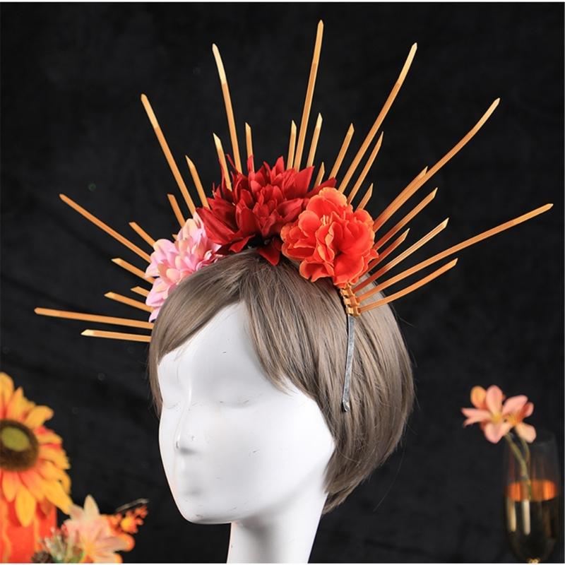 Plastic Skull Headbands For Halloween Parties Gothic Costume Accessory Portable Hair Decors
