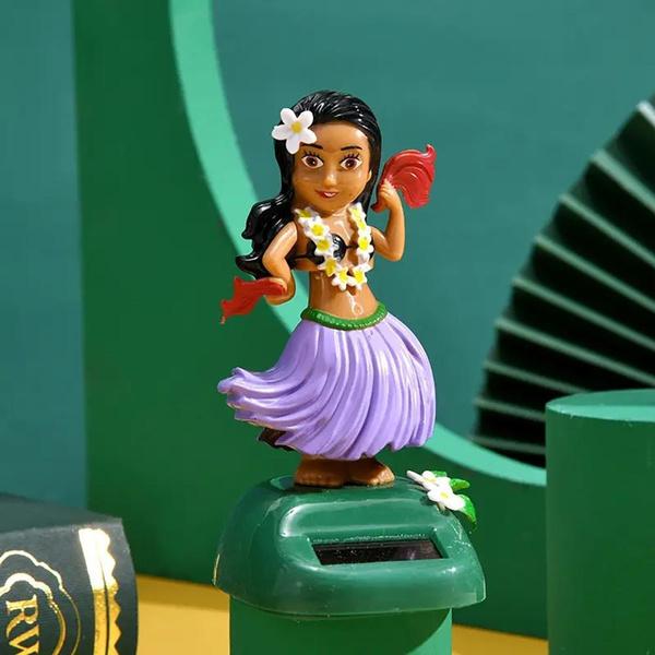 1st Bil Creative Solar Svängande Hawaiian Girl Dockornament Bildekorationer Hula Girl Svängande Tecknad bilprydnadsföremål