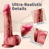 Vibrador Dildo Oscilante Telescópico Automático Control Remoto Inalámbrico Juguetes Sexuales Estimulador de Clítoris Punto G con Ventosa Pene Realista