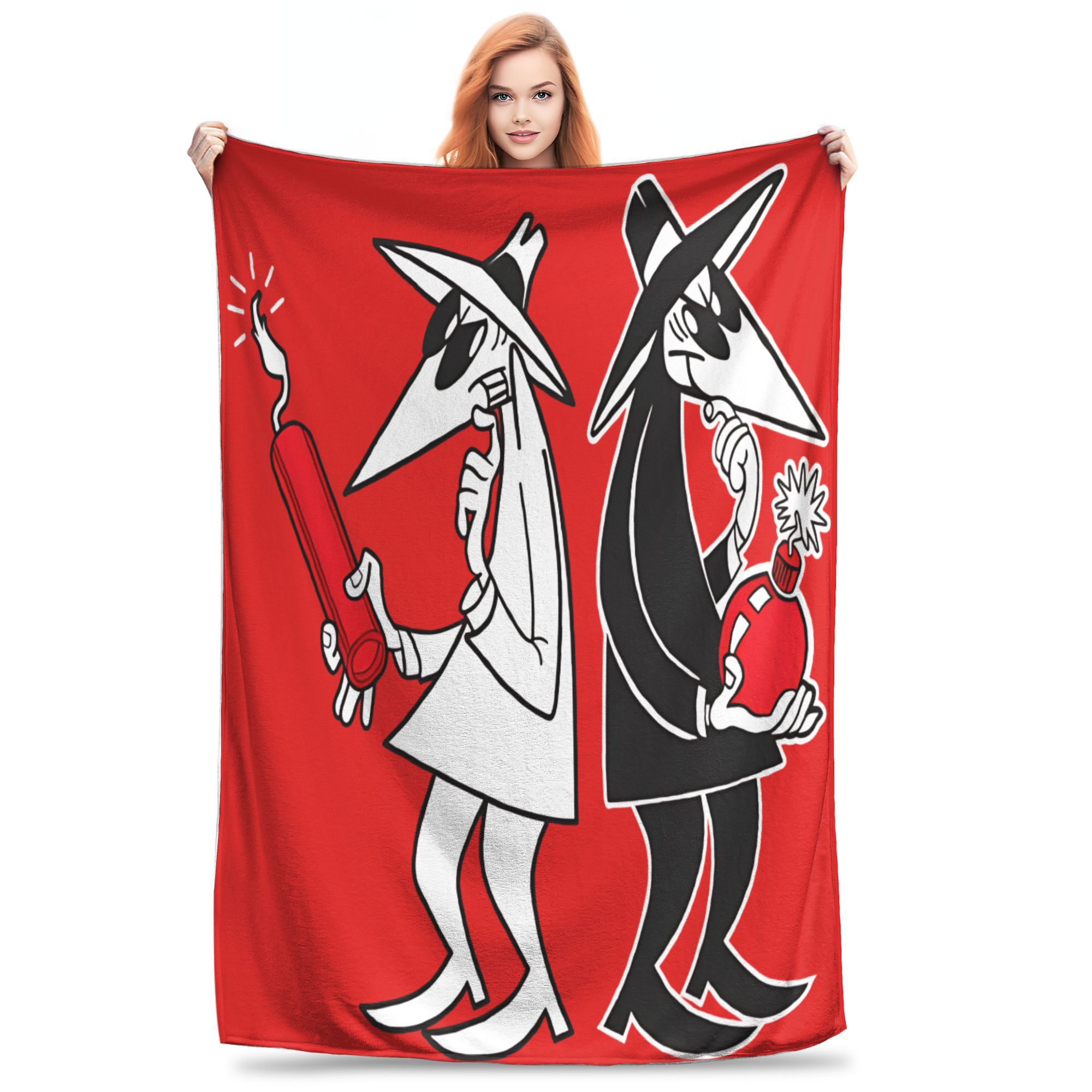 Y2K Spy Vs Spy Blankets Lightweight Thin Fleece  Comfortable Throw Blankets Machine Washable 130x150cm