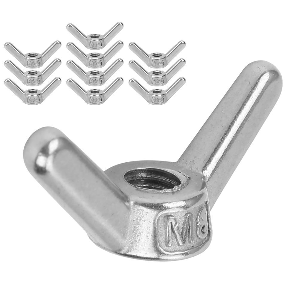10pcs Hardware Fittings Wing Nuts Premium Thumb Nut Hardware Metric Thread Nuts For Install