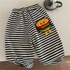 Boys Spring Autumn Cartoon Fries Print Sweatpants Striped Casual Joggers