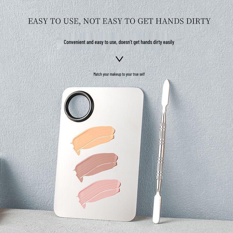 Stainless Steel Makeup Mixing Palette for Foundation and Lipstick
