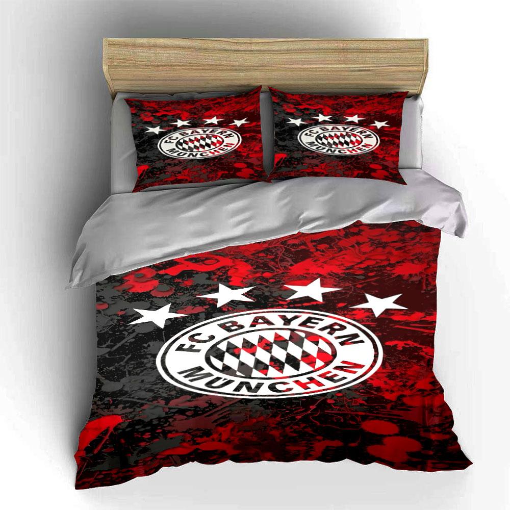 Logo FC Bayern Monachium. Pościel Zestawy poszewek na kołdrę Poszewki na kołdrę Poszewki na poduszki(1 * Poszewka na kołdrę 2 * Poszewki na poduszki, bez wkładu do kołdry)