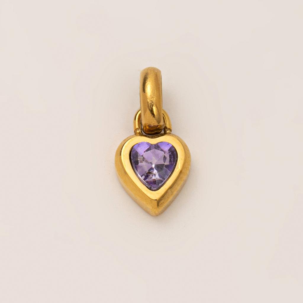 Titanium Steel Love Twelve Birthstone Diy Pendant Pendant Letter Name Family Gift Peach Heart Accessories Pendant