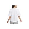 Nike Letter Breathable Number Logo Print Loose Round Neck Short Sleeve Drop Shoulder T-Shirt Women T-Shirt White FQ6601-100