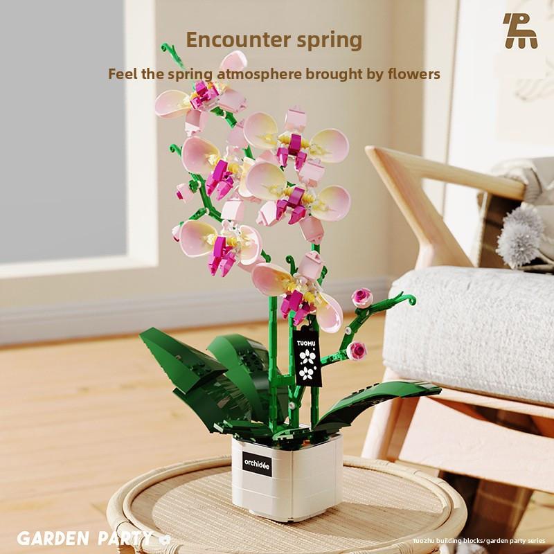 Succulent Plastic Plant Building Blocks For Children Educational Play And Decor