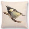 Newest Birds Painting Cushion Cover Robin Titmouse Toucan Fairy Sparrow Firecrest Cardinal Bullfinch