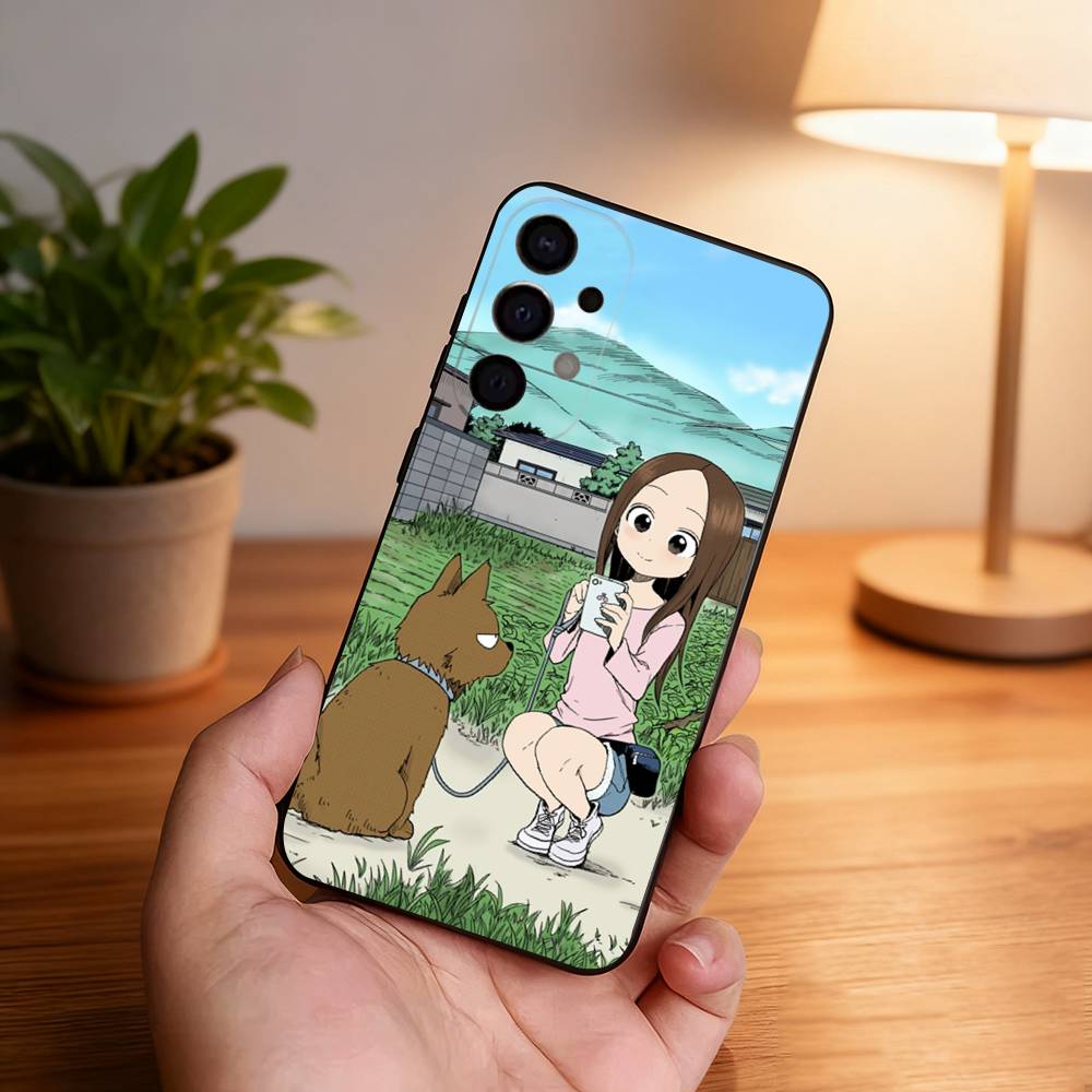 

KarakaiS Jozu no Takagi San Phone Case For Samsung S25,S24,S21,S22,S23,S30,Ultra,S20,Plus,Fe,Lite,5G Black Cover Samsung S21 s305G